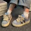 Spring, Summer, Autumn and Winter New Board Shoes Student Shoes Low-top Round Head Belt