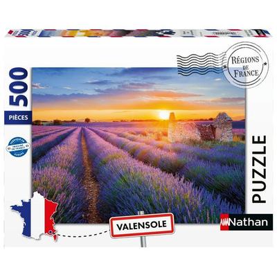 Nathan-Puzzle Adulte 500 pièces-Route De La Lavande, Valensole(Collection Régions De France)-dès 12 Ans-qualité Supérieure-12002002