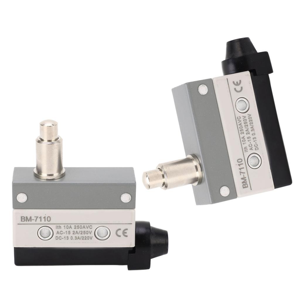2Pcs Sealed Limit Switch Adjustable Momentary Limit Switch Pin Plunger NO+NC 250VAC