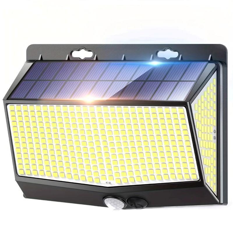 Solar Outdoor Light 468LED PIR Motion Sensor with 3 Modes Waterproof Wall Mounted Suitable for Courtyard Corridors and Garages