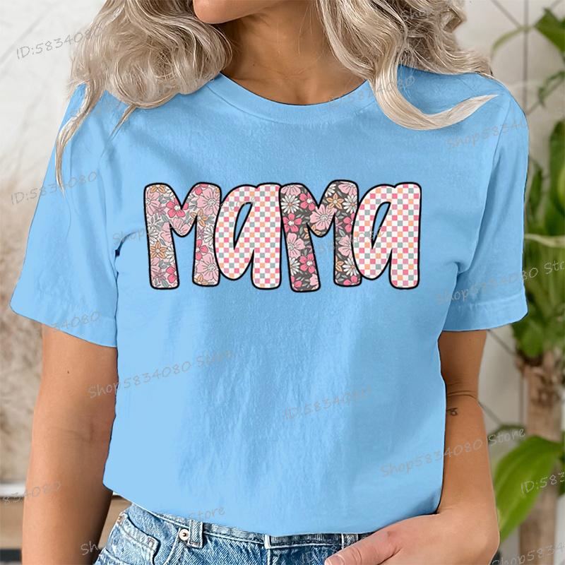 Uroczy Koszulka z Kwiatowym Wzorem dla Mamy Prezent na Dzień Matki Modne Koszulki Prezent dla Nowej Mamy Graficzna Koszulka na Dzień Matki Kwiatowa Mama Koszulki Retro