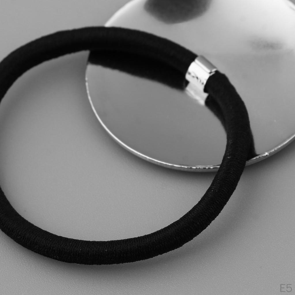 Chic Metal Cuff Wrap Decor Hair Band Stretch Ponytail