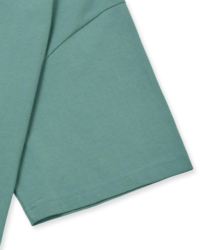 BROWNBREATH Leopard Tag Tee - Blue Green