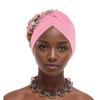 New Sticky Flower Solid Color Watermelon Hat Baotou Hat African Hat Muslim Hat