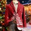 Men's Ugly Christmas Corduroy Warm Pocket Suit Jacket Cardigan Men's Casual Suit