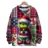 Ladies' Fashionable Casual Long Sleeved Christmas Cute Printed Round Neck Knitted Yarn