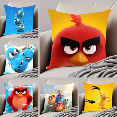 La Housse d'Oreiller du Film Angry Birds Housse d'Oreiller Imprimée pour Salon Canapé Housse de Coussin & Décor de Chambre