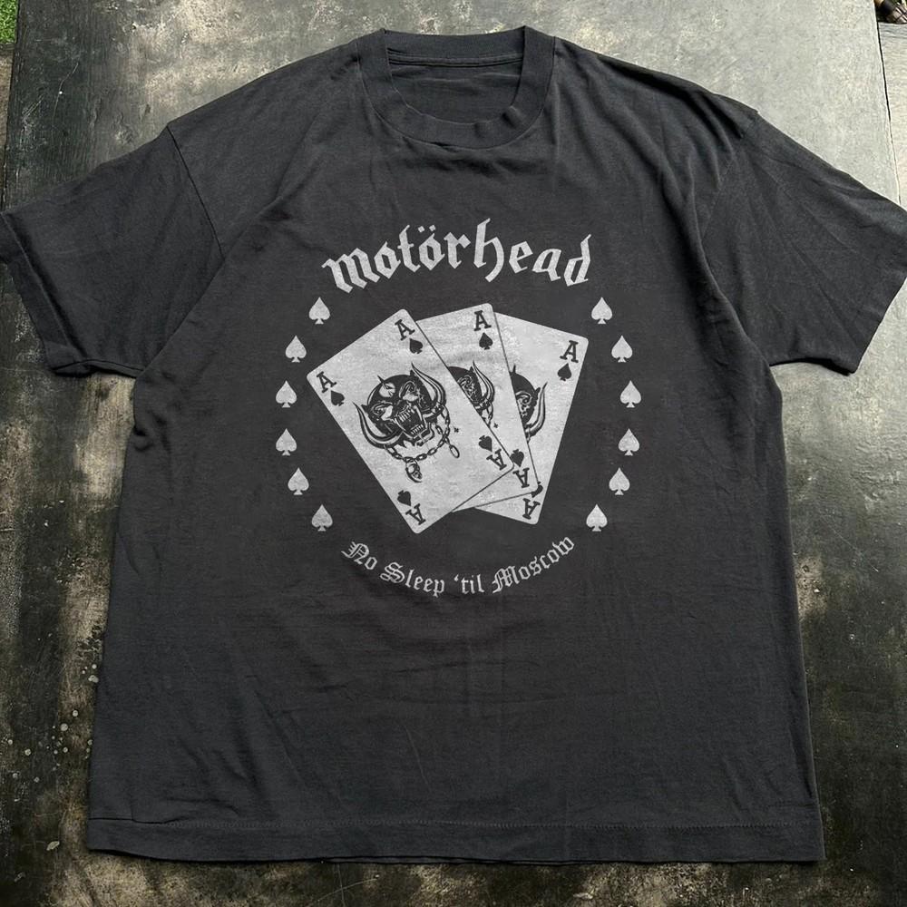 Motorhead No Sleep Til Moscow Unisex Black Tshirt Size S5XL Unisex T-Shirt S