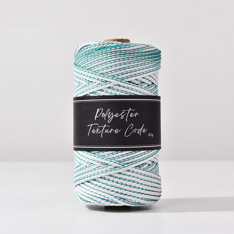 5MM Double Color Mixed 5MM Polyester Braid Cord,Hand Woven Bag Carpet Knitted Yarn,Horse Drawn Rope Bracelet Thread,70Yards