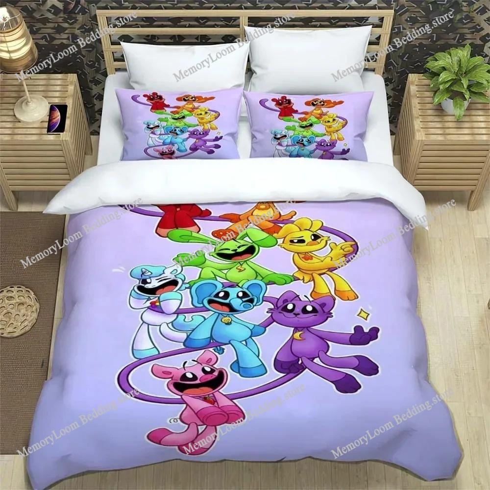 3D Print Anime Smiling Animals CATNAP DOGDAY Bedding Set Brand New Cool Anime Quilt Cover Pillowcase Cute Cartoon Children Gift