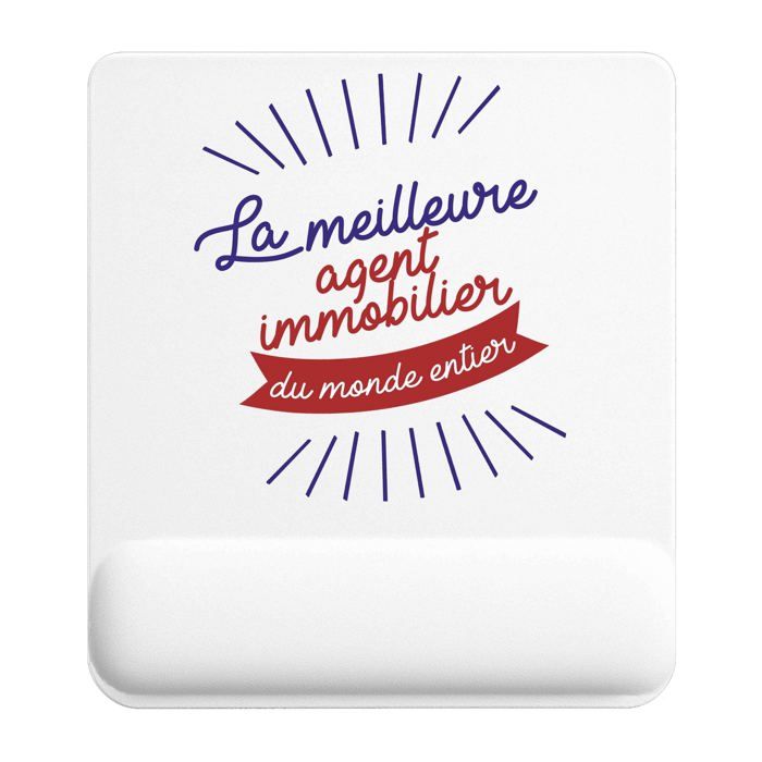 Tapis de souris - PLANETEE - Femme Agent Immobilier - 22x18 cm - Surface lisse antidérapante - Impression sublimation HD
