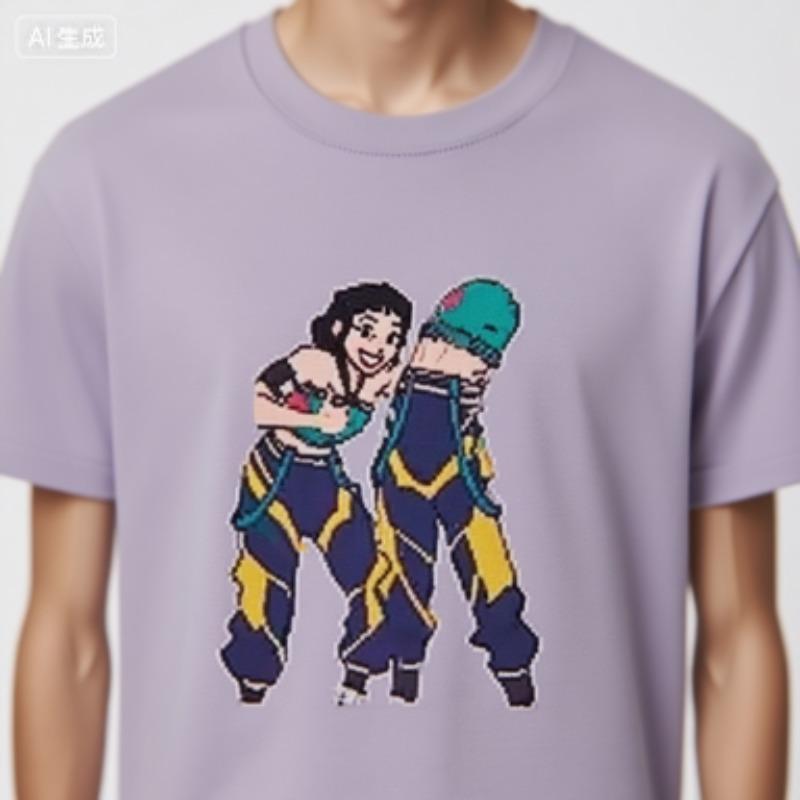 

Demon Hunter Men s Short Sleeve T-Shirt Anime Print Casual Te 6XL