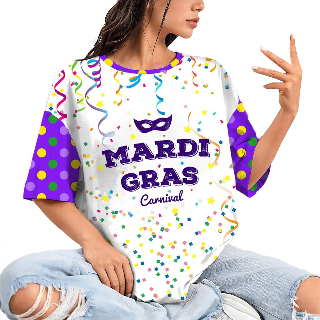 Summer Round Neck 3D Print Top Fashionable Casual Hip Hop Short Sleeved Women's T-shirts