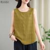 Women Casual Round Neck Summer Sleeveless Tank Tops