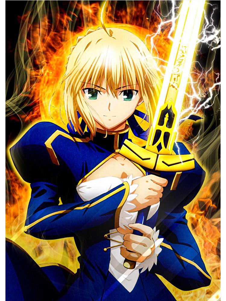 Fate Stay Night Giappone Anime Film Poster Kawaii Tela Pittura Immagine Della Parete Per I Bambini Soggiorno Decorazione Della Casa