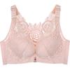 Large-sized Front-buttoned Bras Women's Thin Cup Bras Gathering Bras Without Steel Rings Beautiful Back Bras