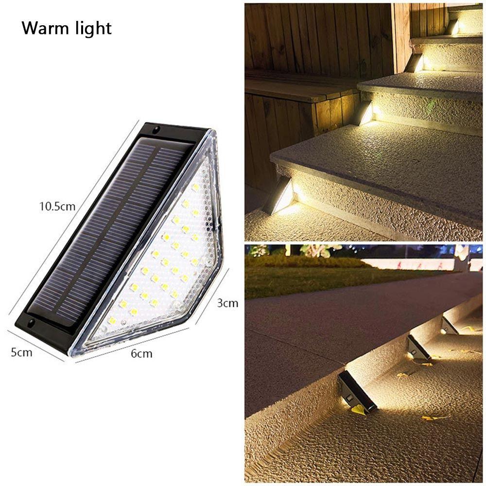 Warm Light Solar Step Lamp Triangle Outdoor Floor Light High Quality Stair Light  Porch Terrace