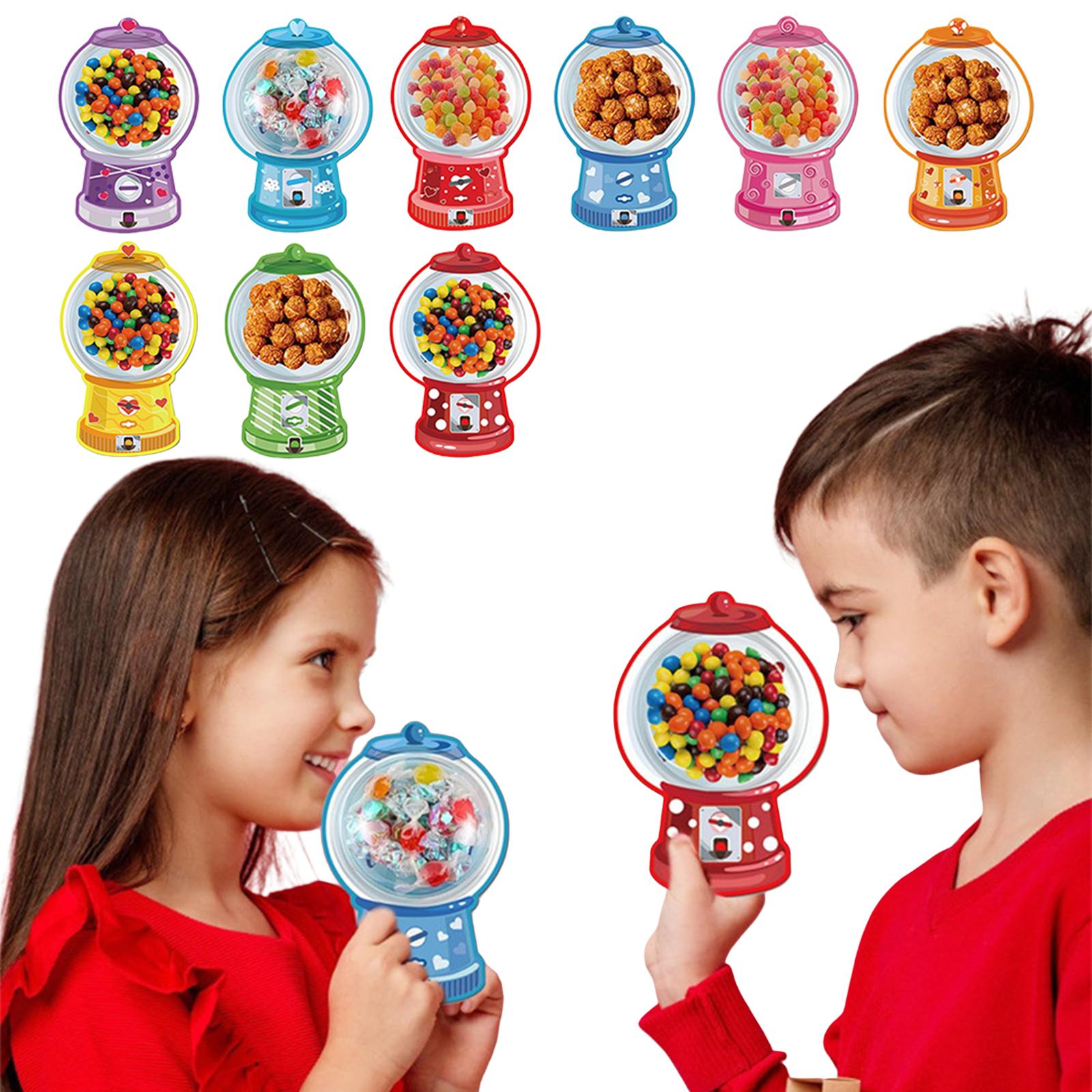 18/36 Pack Valentines Day Candy Cards Bubble Gum Machine Designs Valentines Day Exchange Cards Kids Classroom Exchange Gifts