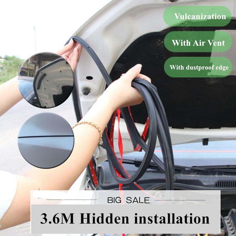 3.6M Car Hood Vulcanization+Air Vent Rubber Sealing Strip Auto Rubber Seal Strip
