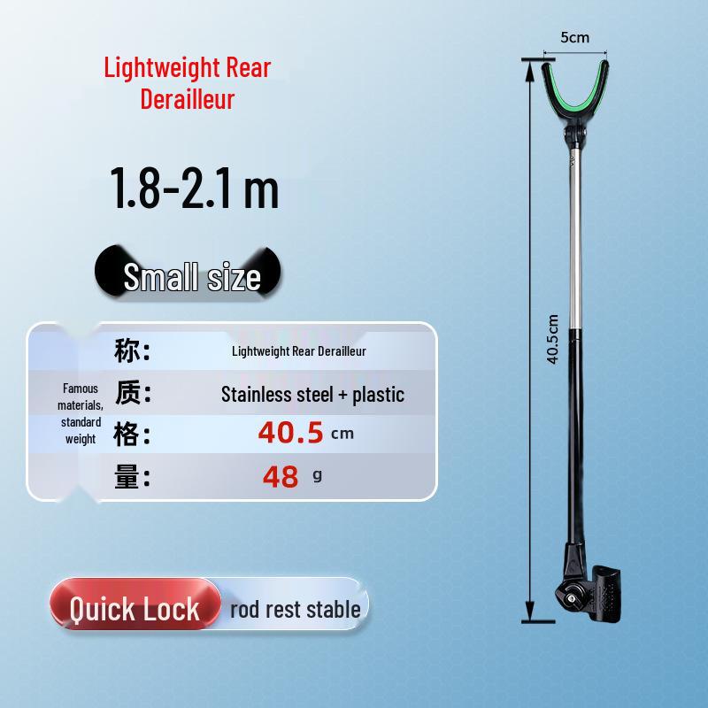 Universal Anti-Slip Aluminum Alloy Fishing Rod Holder - Rear Mount, Anti-Drop, Metal Accessories 1