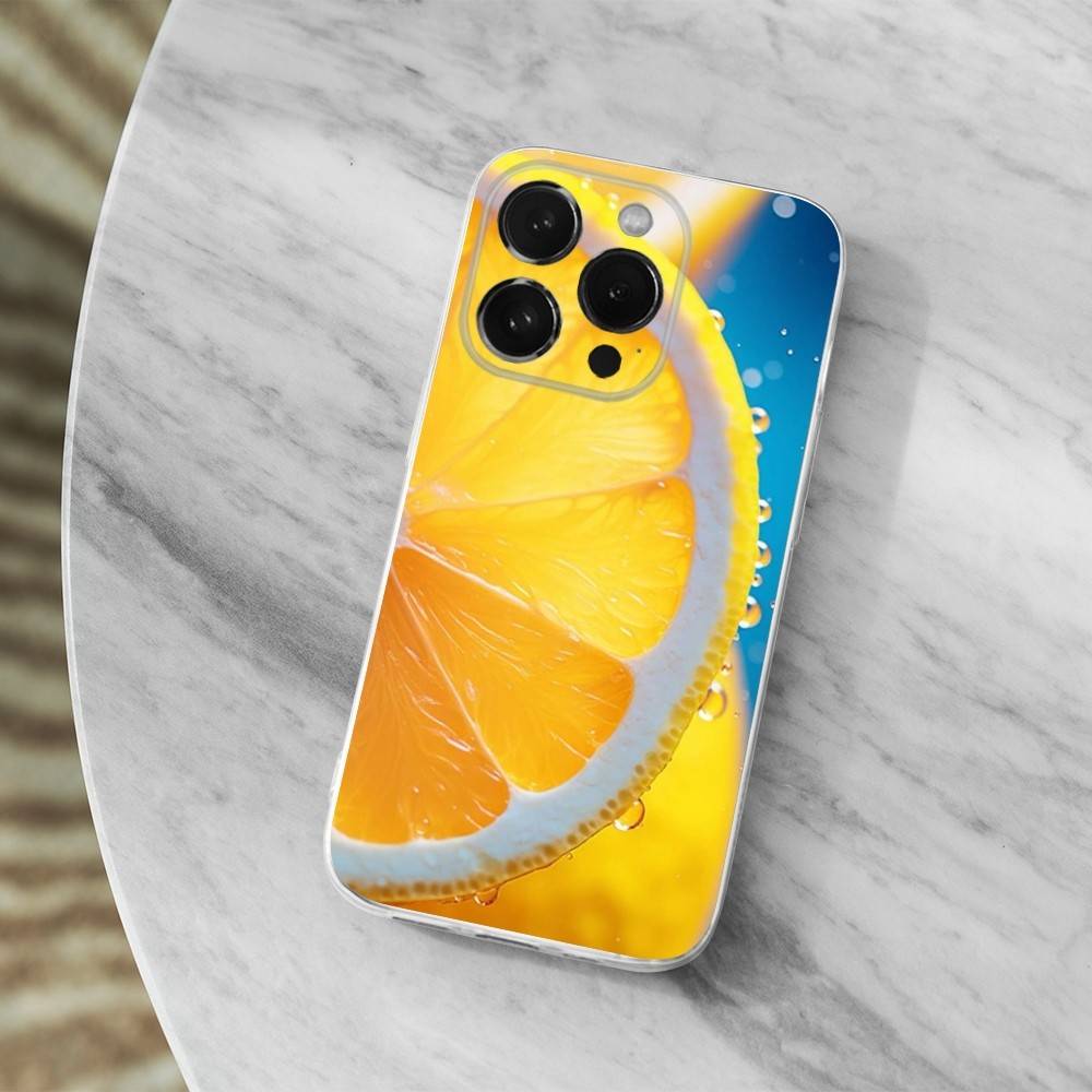 

Fruit Art lemon Phone For iPhone 14,13,12,11,17,16,15,Pro,X,XS,XR,SE,Max,Plus,Mini Transparent Soft Cover iPhone13