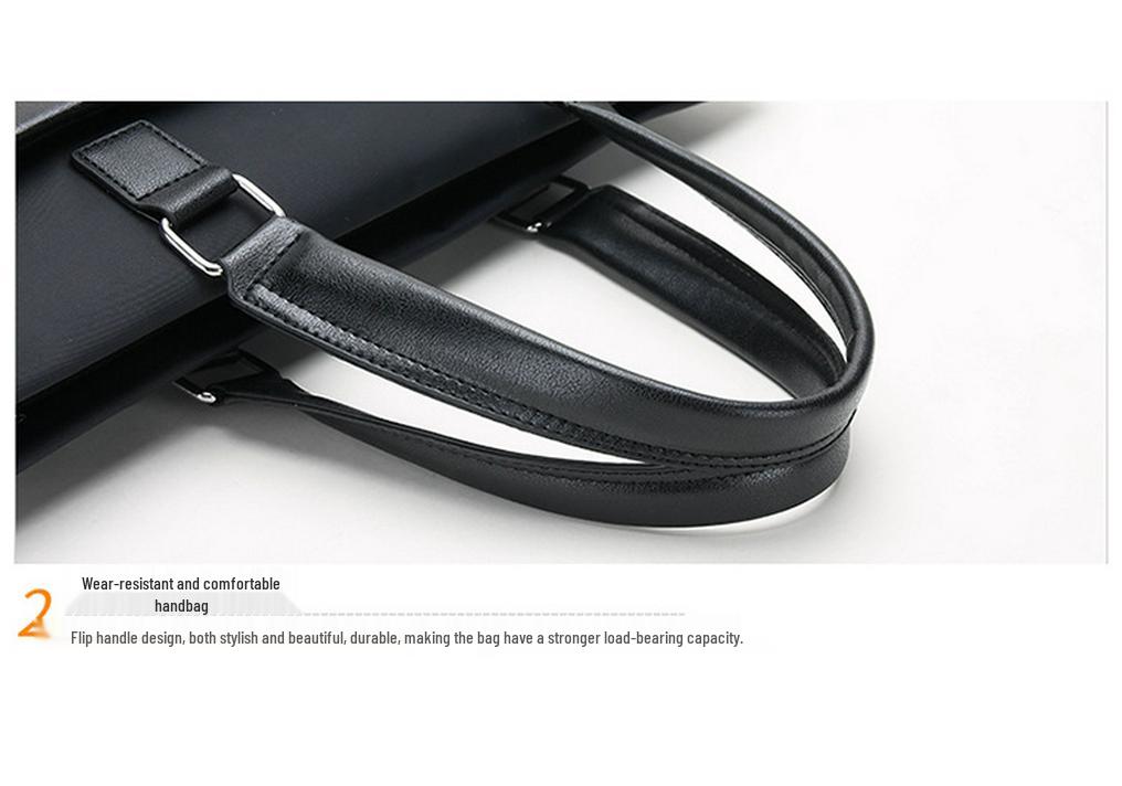 Waterproof Oxford Cloth Wear-resistant Cross-border Business Briefcase, Large Capacity, New 2026 Model
