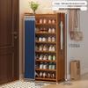 Bamboo Shoe Rack: Multi-Layer Dustproof Cabinet for Compact Home Storage