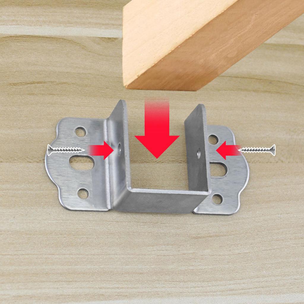 8pcs Bed Connectors Metal Furniture Brackets Bed Frame Clamps Set for Firm Bed Frame Support & Anti Corrosion Protection