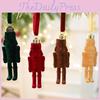 Velvet Plush Nutcracker Toy Hanging Decor Holiday Christmas Ornament Tree