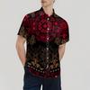 Retro Bohemian Print - Men's Casual Short Sleeved Shirt