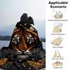 1pc Tiger Printing Lightweight Flannel Blanket, Comfortable and Warm Blanket, for Camping Sofa Bed and Couch Office, in All Seasons