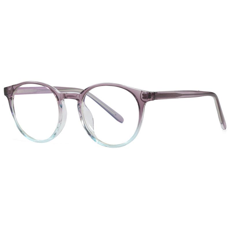 New Retro Ultra-light Glasses Round TR90 Flat Glasses Female Fashion Exquisite Casual Transparent Frame Flat Light Glasses