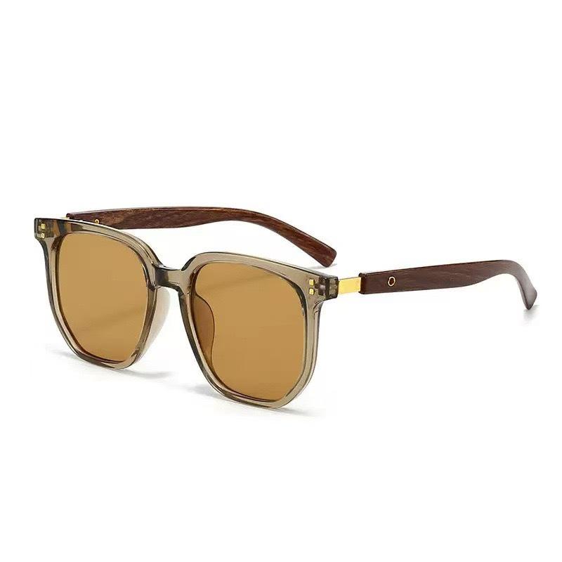 Trendy Square Frame Wood Grain Sunglasses with Brown Lenses - Versatile Style