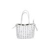 Liz New Vintage Print Lined Leather Tote Shopper Shoulder Bag Regular Style Women's White