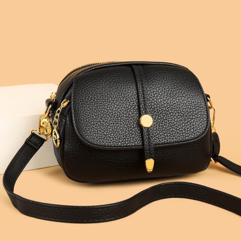 Lychee Pattern Simple Shoulder Bag Women Versatile Niche Popular Messenger Bag Temperament Commuter Small Square Bag