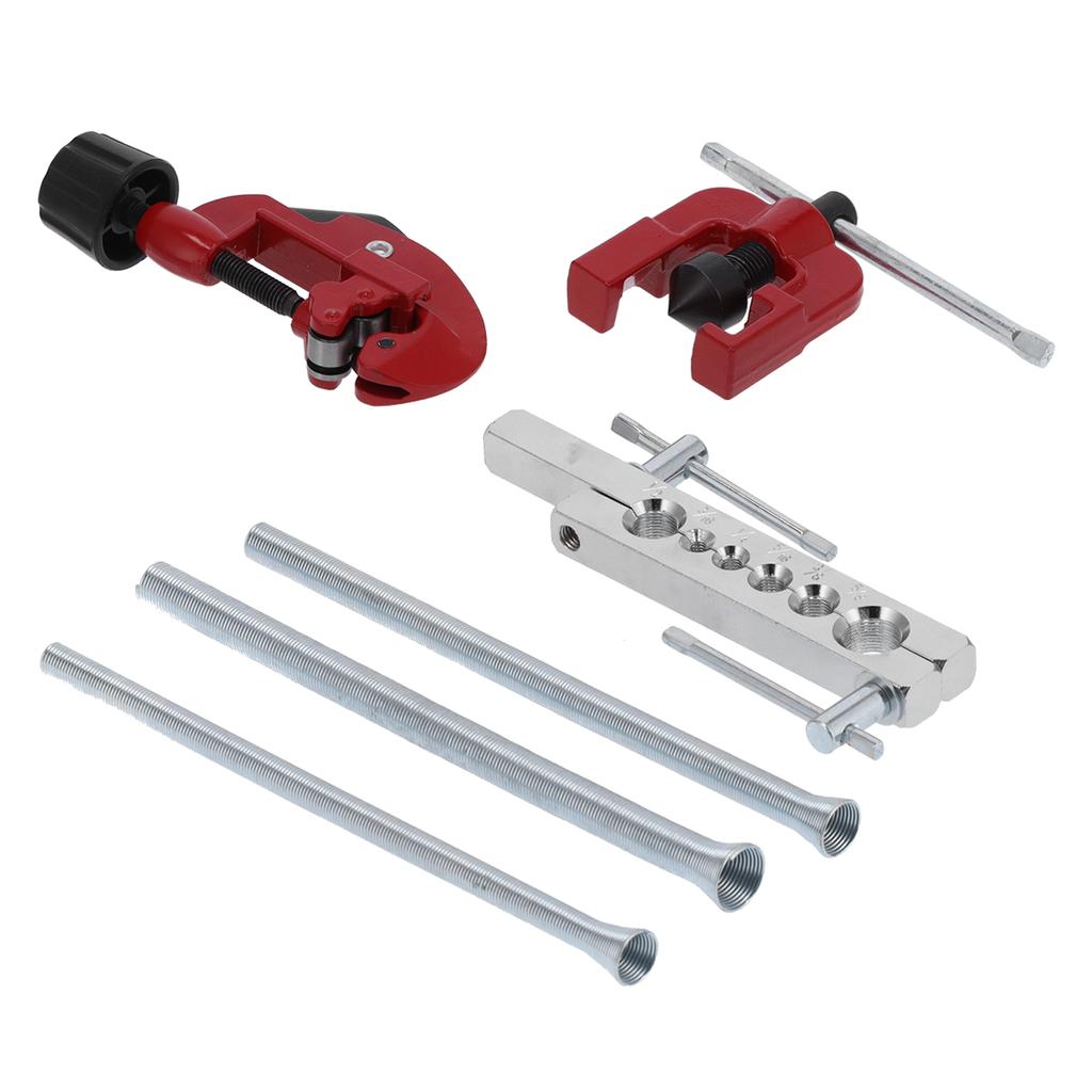 6-teiliges Bördelwerkzeug-Set Rohrexpander Federreibahle Rohrabschneider für Kupferrohr/Leitung CT?8012