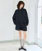 Leftseoul High-Neck Silky Satin Blouson [Dark Navy]