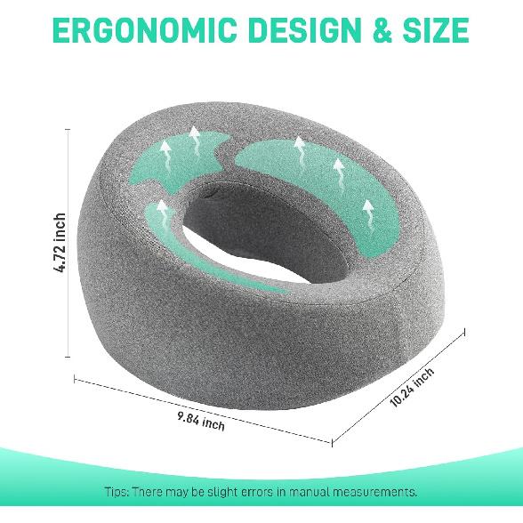 Face Down Pillow Massage Headrest for Bed, Face Pillow for Stomach Sleeping, Face Cradle, Massage/BBL Pillow After Surgery Post Eye Surgery Recovery