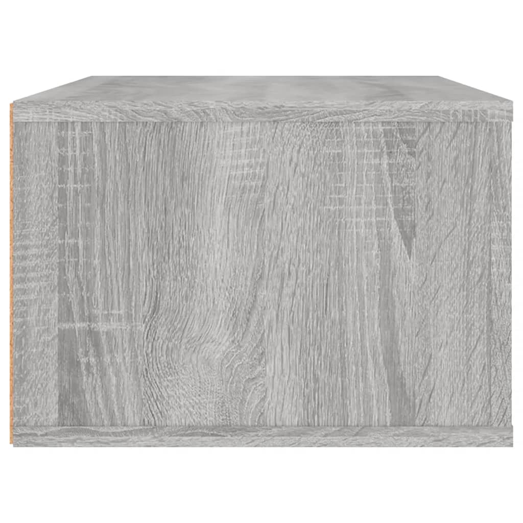 Vidaxl Wisząca Szafka Pod Tv, Szary Dąb Sonoma, 80X36X25 Cm