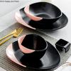 Ceramic Plate Dinner Plate Dishes Fruit Tray Salad Bowl Soup Bowl Noodle Bowls Dessert Plates Snack Tray Decorative Tableware