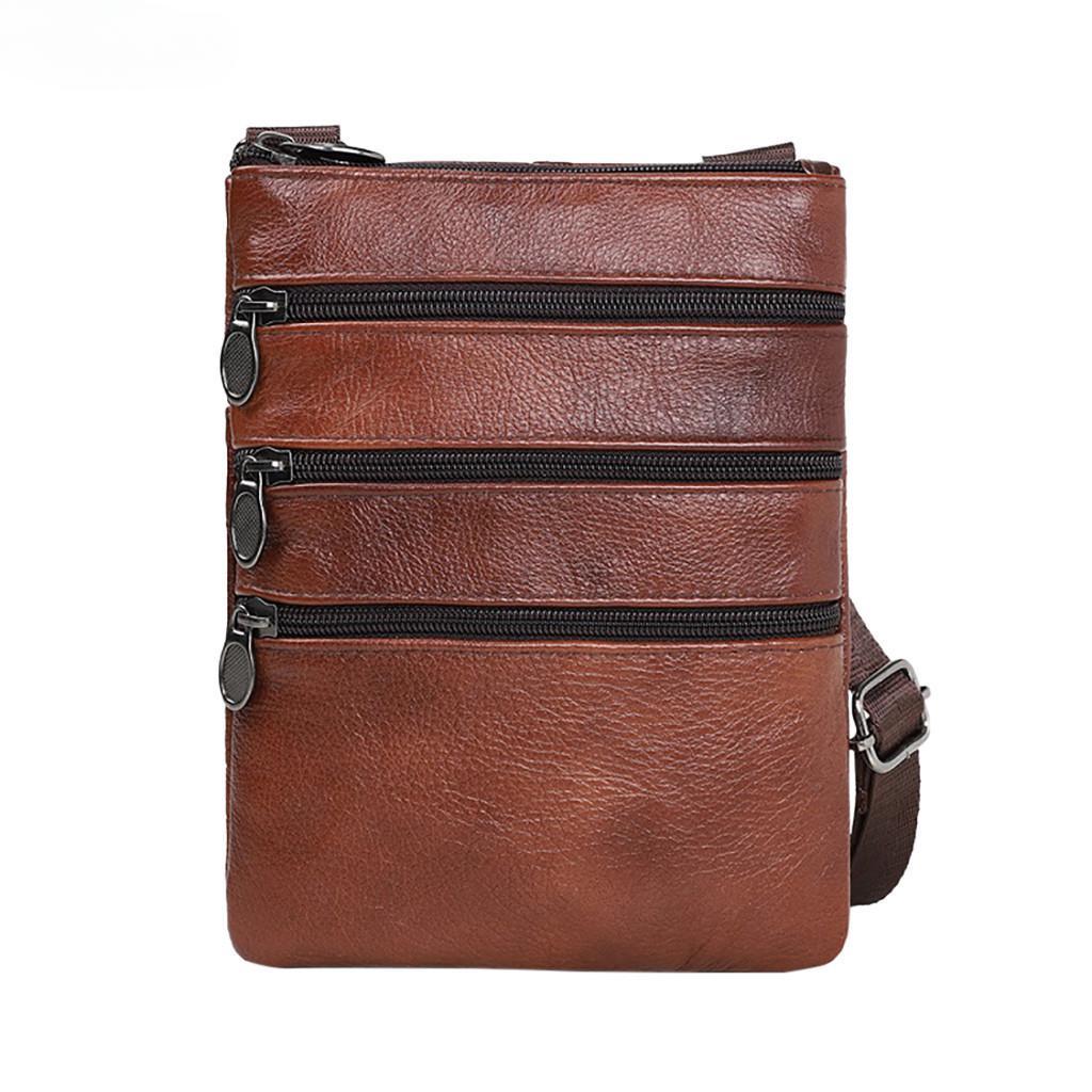 Men New Fashion Leather Bag Shoulder Bag Casual Shoulder Messenger Bag