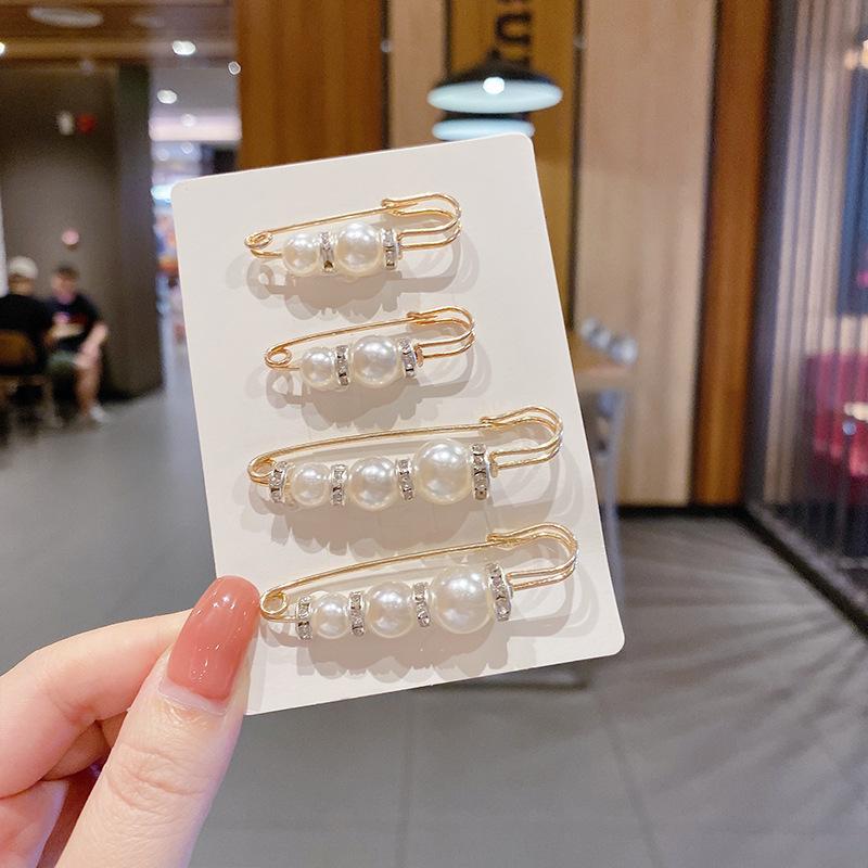 Women's Invisible Pearl Brooch: Anti-Exposure Collar Pin for Shirts and Corsages.