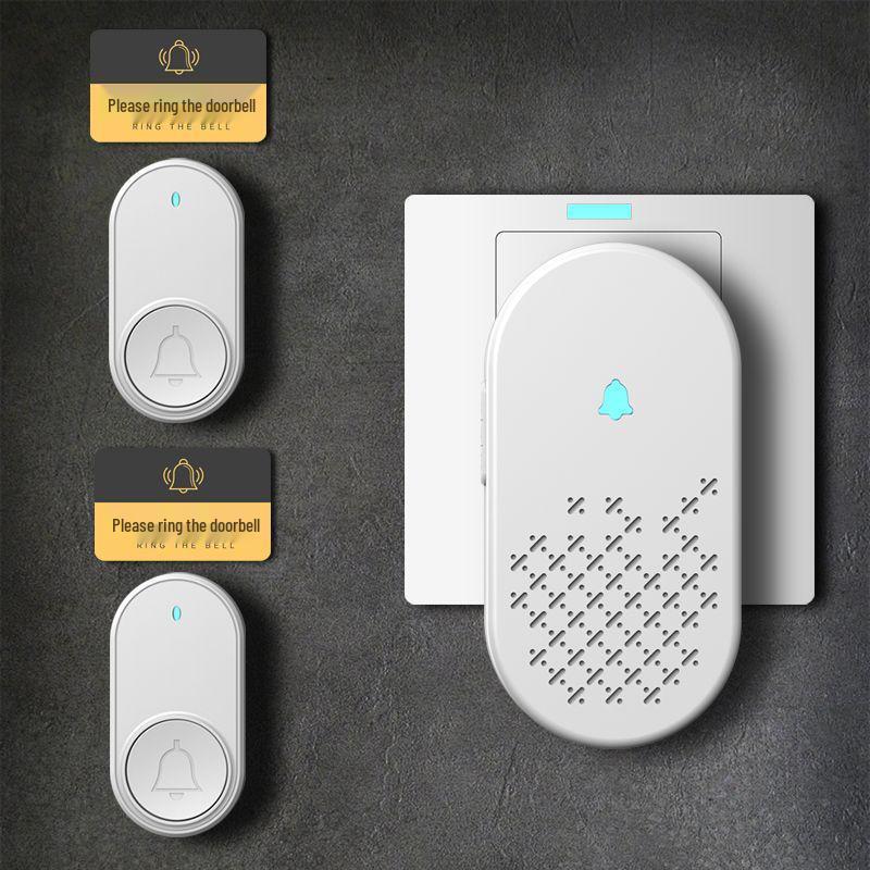 Wireless Long-Distance Smart Doorbell for Home & Office - One-to-Two Remote Control with Adjustable Volume for Elderly Assistance