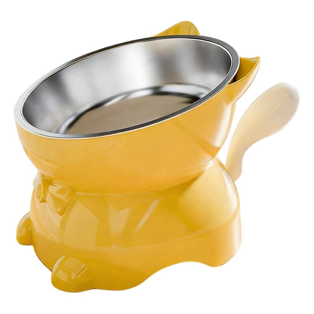 Large Diameter Elevated Cat Bowl Detachable Inclined Food Dish Cute Neck Protection Bowl Cats