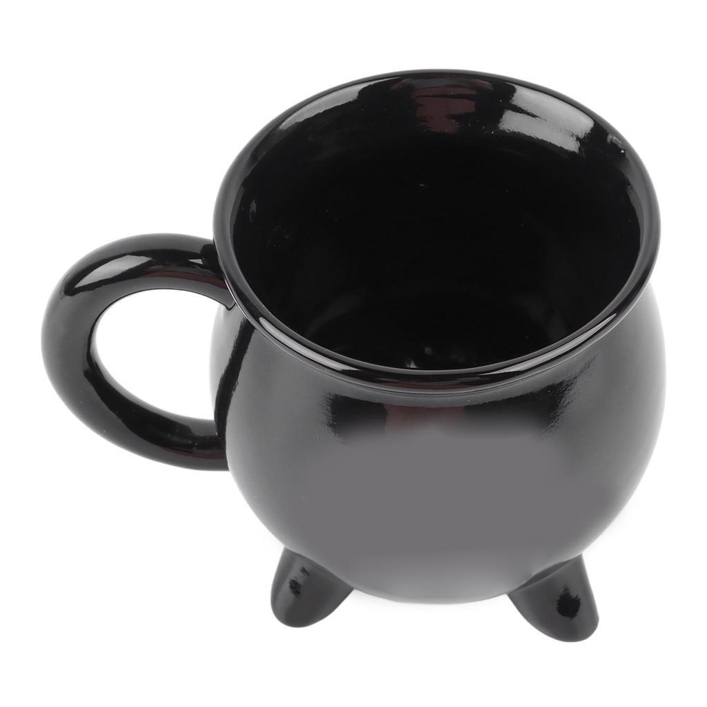 Hrnek Čarodějnický kotel 300 ml Uzavřený Čarodějnický černý hrnek kotel pro Halloweenskou dekoraci Stolní dekorace