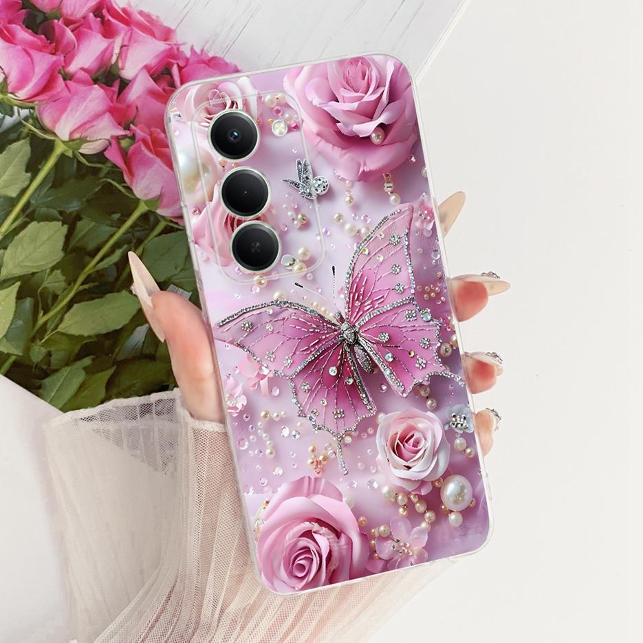 For Xiaomi Redmi 15 4G 5G Case Cool Lion Stylish Flowers Painted Cover Soft Slim Phone Case For Xiaomi Redmi 15 5G Redmi15 Shell
