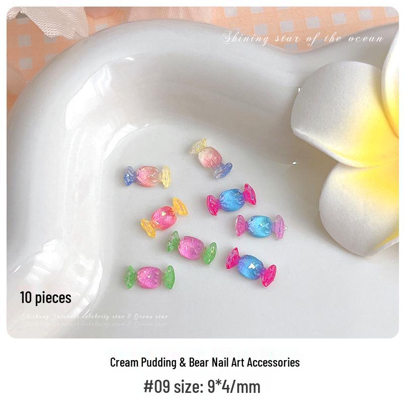 

Нейл-арт Румяный Мишка 3D Мультяшное Сердце DIY Накладные Ногти