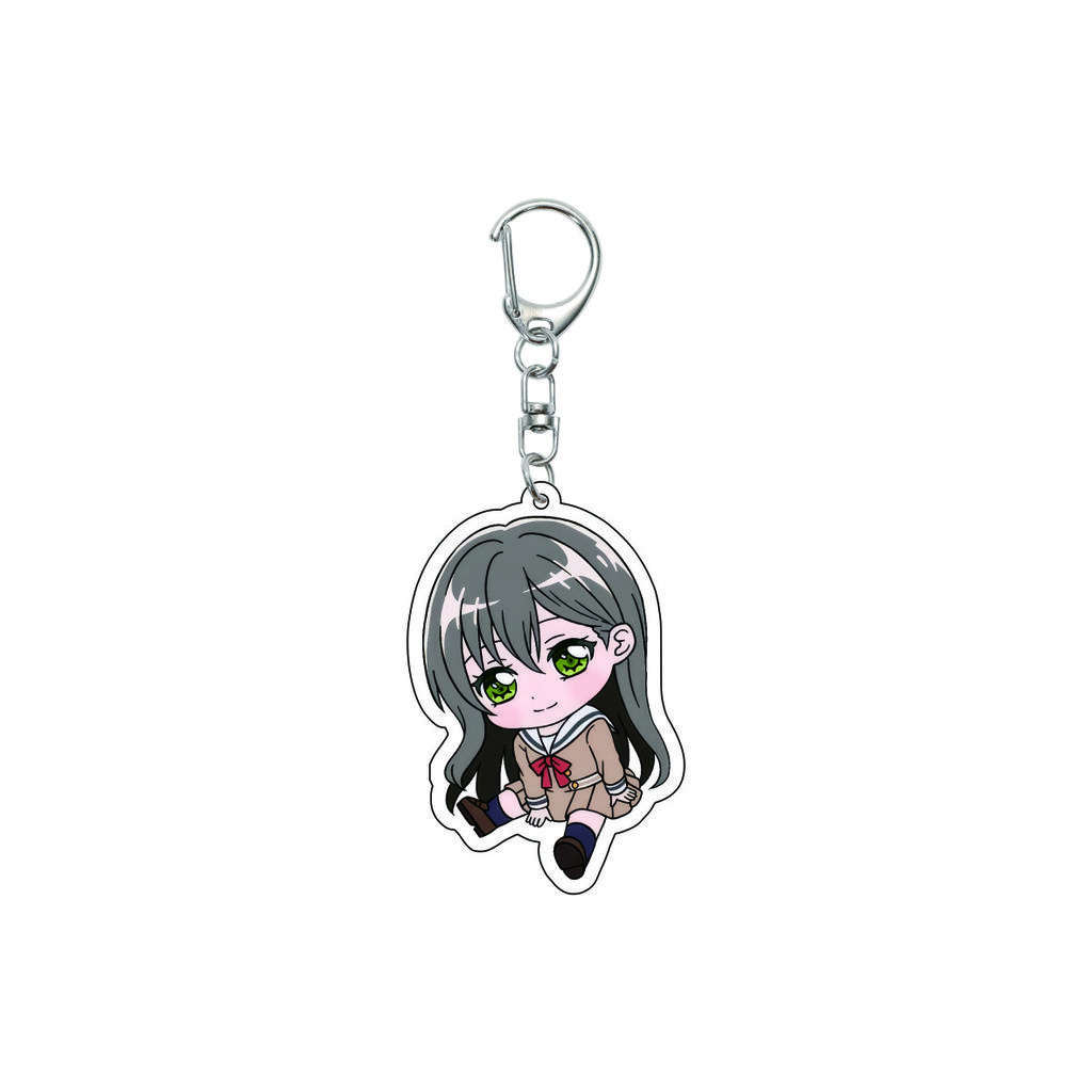 55MM Anime banG Dream Keychain Toyama Kasumi/Saya Yamabuki/Hanazono Tae Key Chain Acrylic Model Plate Christmas Gifts