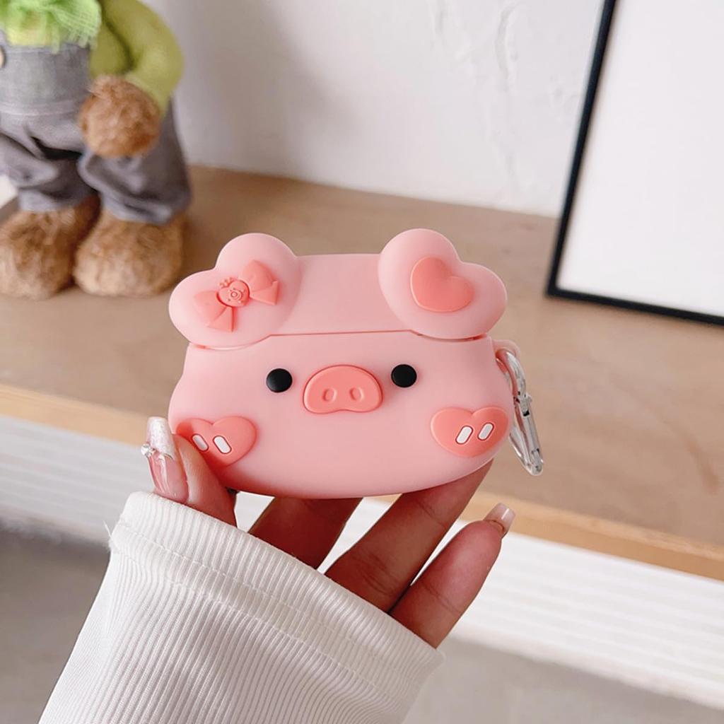 For Beats Studio Buds 2021,Studio Buds+ Plus 2023 Protective Case Cover with Carabiner,Cute Cartoon Creative Design Silicone Earphone Protective