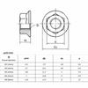 110pcs/Box Flange Nut Hex Hexagon Serrated Spinlock Lock Nut Set Mix Size M3 M4 M5 M6 M8 Assortment Kit Stainless Steel
